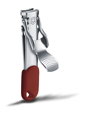 Книпсер VICTORINOX с отверстием для шнурка, сталь, красный, в блистере