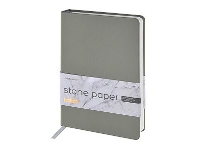 Ежедневник с каменной бумагой недатированный А5 Carrara (Серый)