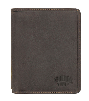 Бумажник KLONDIKE «Don», натуральная кожа в темно-коричневом цвете, 9,5 х 12 см (Коричневый)