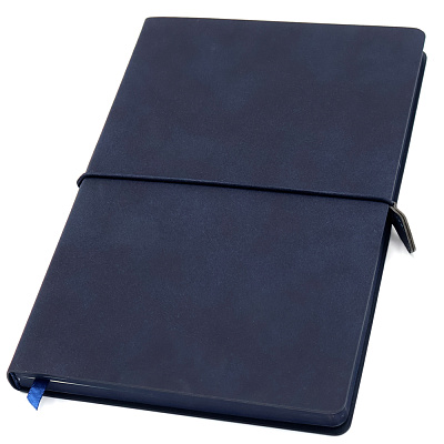 Ежедневник A5 недатированный Massimo в мягком переплёте, темно-синий (Тёмно-синий)