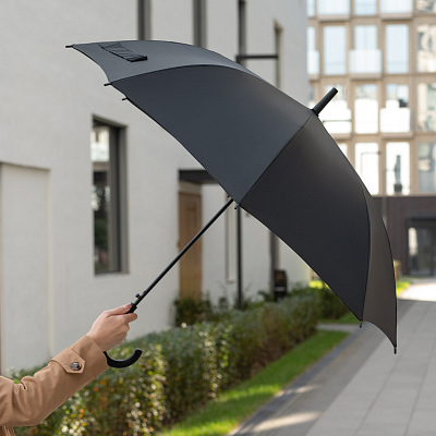 Зонт-трость Бергвинд (Bergwind), черный