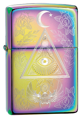 Зажигалка ZIPPO Classic с покрытием Multi Color латунь/сталь разноцветная глянцевая 38x13x57 мм