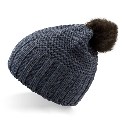 Шапка женская MONTE (Серый, синий)