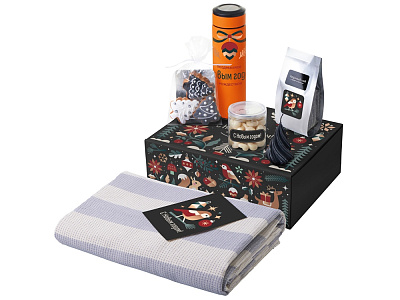 Подарочный набор Re:Warm с пледом, термосом и свечой (Оранжевый) Подарочный набор Re:Warm с пледом, термосом и свечой (Оранжевый)