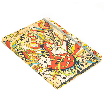 Записная книжка в клетку 15.5x21 Гитара R1-2443744 (Красно-оранжевый)