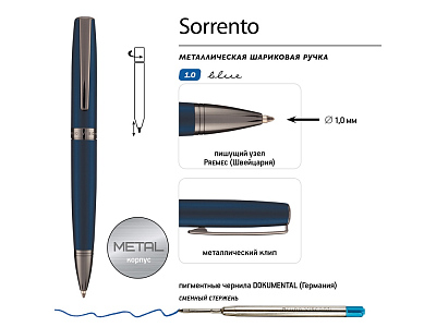 Ручка металлическая шариковая Sorento