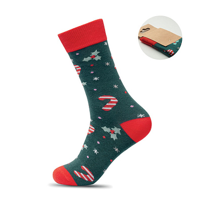 Pair of Christmas socks M (Зеленый)