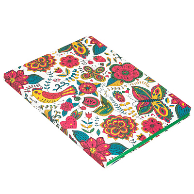 Записная книжка в клетку 15.5x21 Полянка R1-2442644 (Белый/синий/красный)