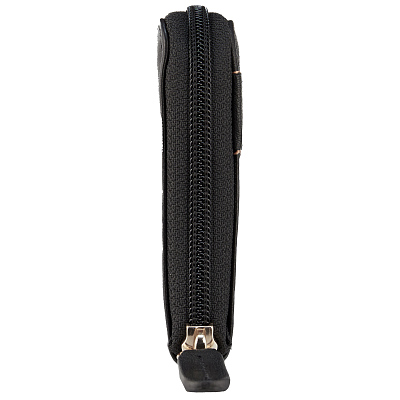 Кошелек Mano "Don Leonardo", с RFID защитой, натуральная кожа в черном цвете, 19 х 2 х 10,5 см