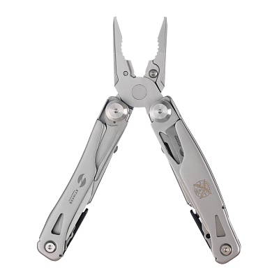 Мультитул Stinger, 106 мм, 15 функций, сталь, серебристый, в комплекте нейлоновый чехол