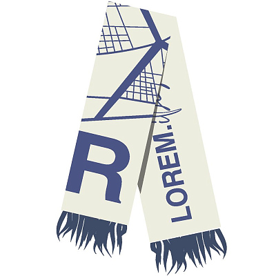 Шарф на заказ Tricksy Classic Fint, L, полушерсть