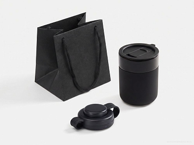 Пакет бумажный под кружку Cupfull, черный