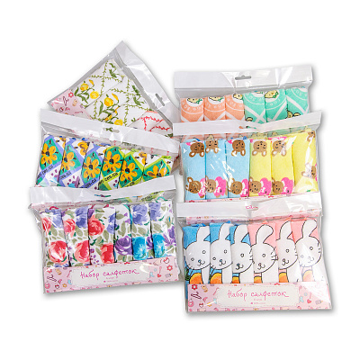 Набор салфеток махровых велюр "G-brand" мини-В Набор салфеток махровых велюр "G-brand" мини-В