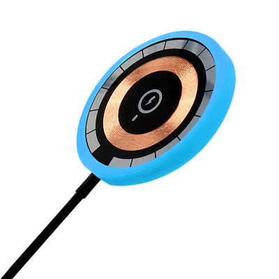 Беспроводное магнитное зарядное устройство Aphia 15W To Go  (Черный/голубой)