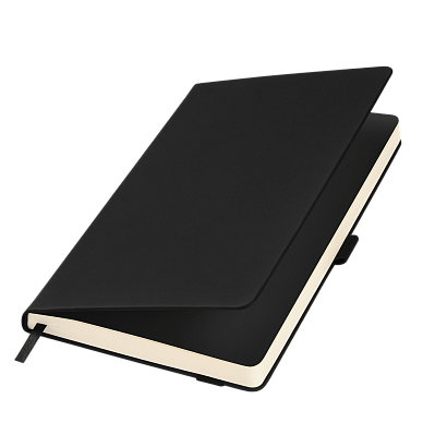 Ежедневник Alpha недатированный, черный/черный (Черный, бежевый)