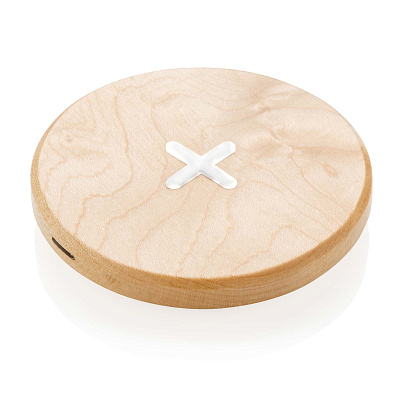 Док-станция для беспроводной зарядки Wood, 5W (Коричневый;)