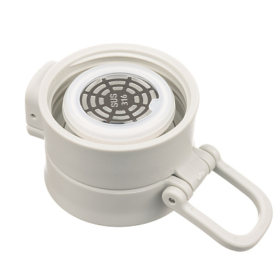 Термокружка Stinger, 0,42 л, сталь/пластик/силикон, белый, 6,5 x 7,5 x 21,9 см