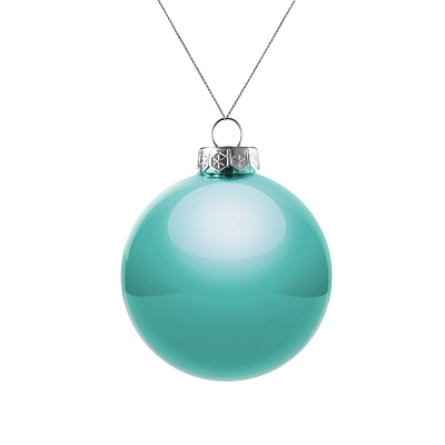 Елочный шар Finery Gloss, 8 см, глянцевый бирюзовый (Бирюзовый)