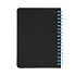 Блокнот на двойной пружине HELIX MINI, 105 х 150  мм, черный с голубым, блок в клетку - Фото 3