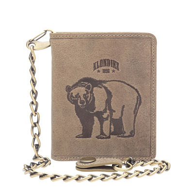 Бумажник KLONDIKE «Wayne Bear», натуральная кожа в коричневом цвете, 10,5 х 12,5 см (Коричневый)