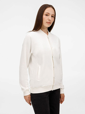 Бомбер унисекс Nuppu, молочно-белый (Белый)