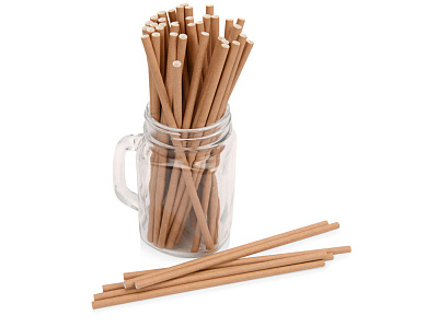 Набор крафтовых трубочек Kraft straw (Коричневый)