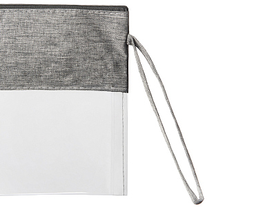 Прозрачная косметичка Leony из ПВХ и ткани