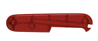 Задняя накладка для ножей VICTORINOX 84 мм с вырезом под штопор пластиковая полупрозрачная красна