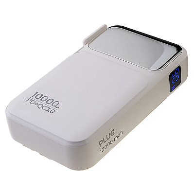 ПЗУ с функцией СЗУ Perfeo PLUG 10000 белый