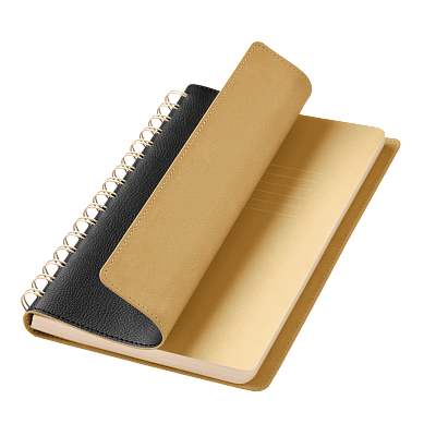 Ежедневник Vista недатированный, черный/бежевый (Черный, бежевый)