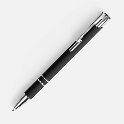 Ручка шариковая Keskus Soft Touch в футляре, черная