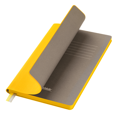 Ежедневник Рейн (Rain) недатированный, желтый (без упаковки, без стикера) (Желтый, серый)
