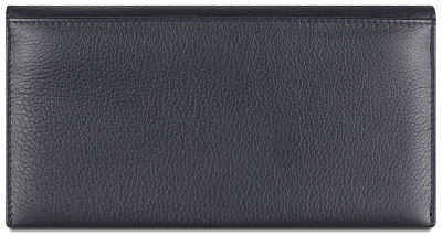 Кошелёк женский BUGATTI Lady Top, тёмно-синий, натуральная воловья кожа, 19,5х2х10 см