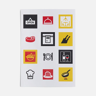 Стикерпак бумажный Industry кафе