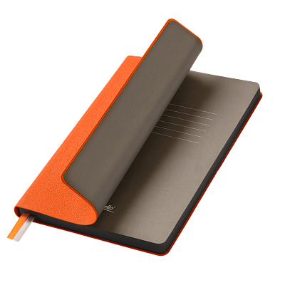 Ежедневник Твид (Tweed) недатированный, оранжевый (Оранжевый, серый, бежевый)
