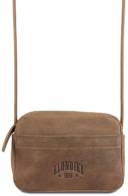 Сумка женская KLONDIKE YUKON «Maya», натуральная кожа в светло-коричневом цвете, 17 х 12 х 4 см