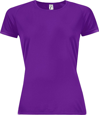 Футболка женская Sporty Women 140, темно-фиолетовая (Фиолетовый)
