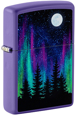 Зажигалка ZIPPO Night In The Forest с покрытием Purple Matte латунь/сталь фиолетовая 38x13x57 мм