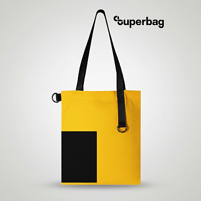 Шоппер Superbag Color (жёлтый с чёрным) (Жёлтый с чёрным)