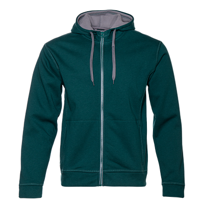 Толстовка мужская STAN с капюшоном на молнии сэндвич 320, 18 (Изумрудный меланж)