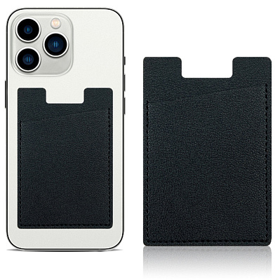 Держатель карт на телефоне SlimPocket, чёрный (Черный)