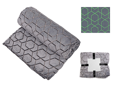 Светящийся в темноте плед Lattice (Чёрный)