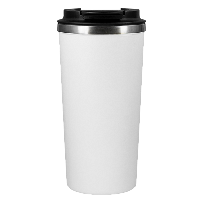 Термокружка вакуумная Palermo, белая, зернистое покрытие (Белый)