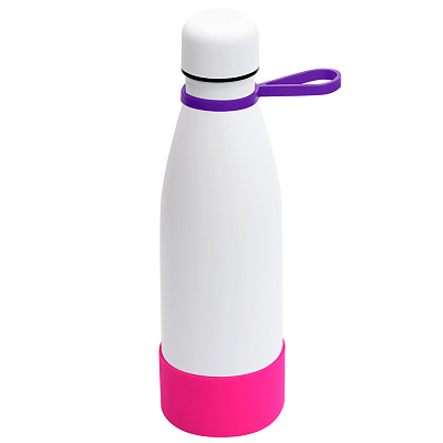 Термобутылка герметичная вакуумная Olivia To Go  (Белый/фиолетовый/розовый)