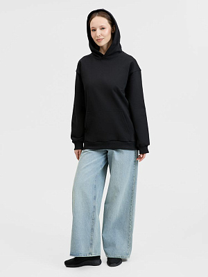 Худи унисекс оверсайз Songo, черное