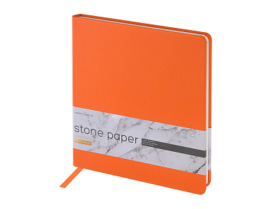 Еженедельник с каменной бумагой А5+ Carrara (Оранжевый)