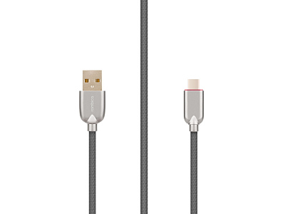 Кабель USB-A - USB-C DIGITAL CB-05, QC/PD, 1 м (Серый) Кабель USB-A - USB-C DIGITAL CB-05, QC/PD, 1 м (Серый)