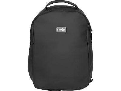 Рюкзак Sofit для ноутбука 14'' из экокожи с гравировкой на шильде (Чёрный)