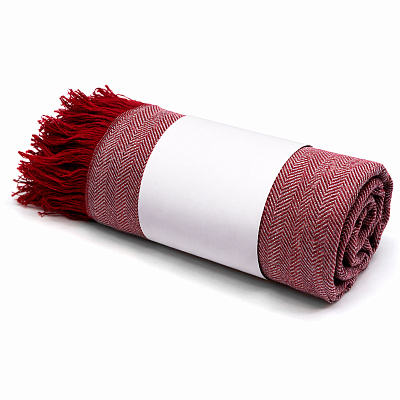 Плед полушерстяной COMFORT  (Бордовый)