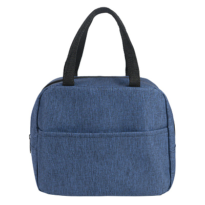 Термосумка "EAT", т.синий меланж, 24 x 21 x 12 см, полиэстер 300D (Тёмно-синий)